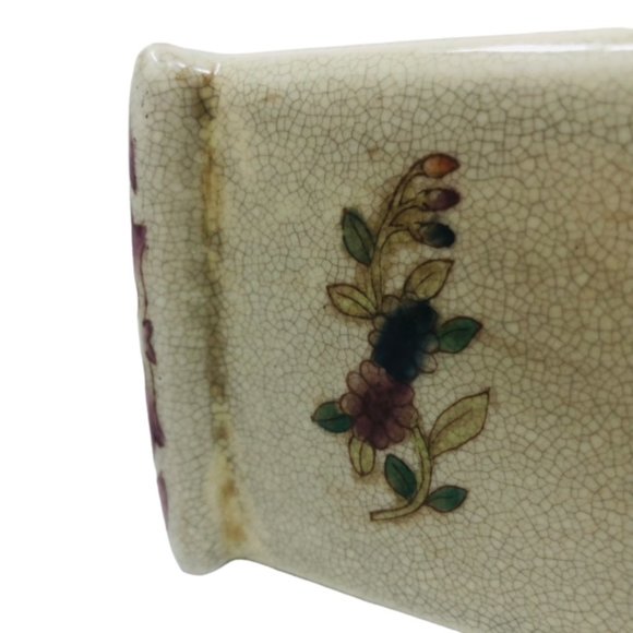 Antique Chinese Porcelain Tea Caddy/Ginger Jar Oriental Asian Crackled Finish - Picture 10 of 12